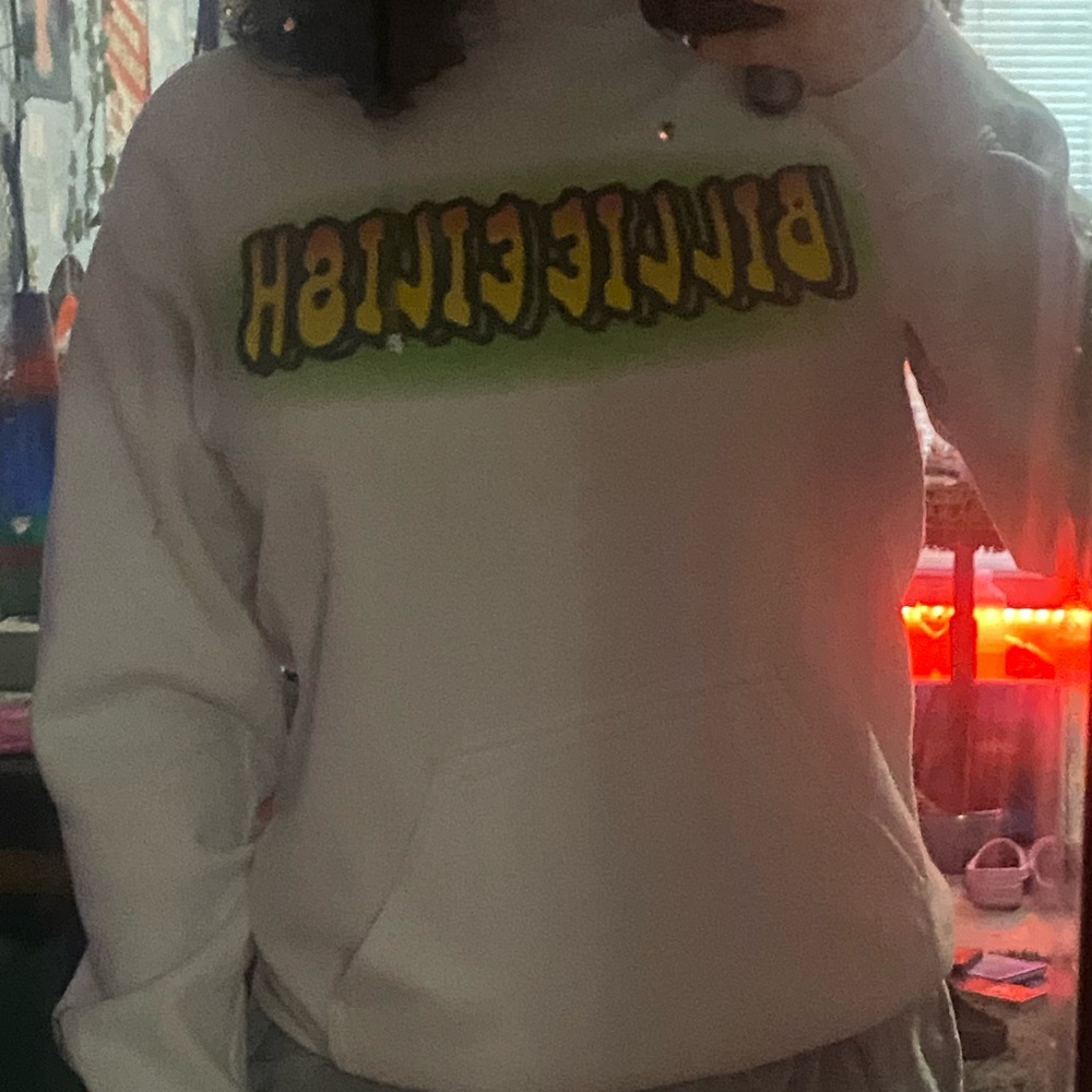 white sick billie eilish hoodie